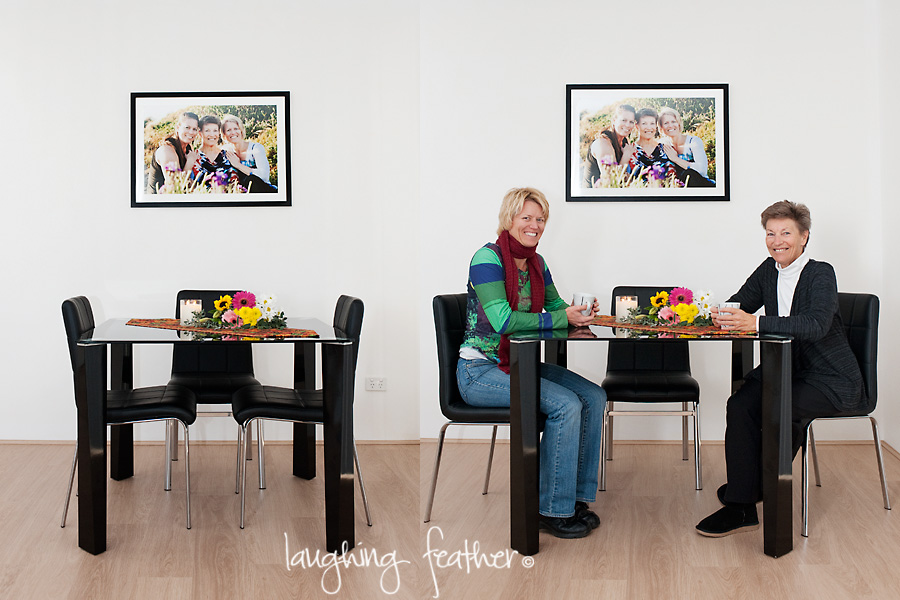 20x30 inch framed wall portrait in dining room